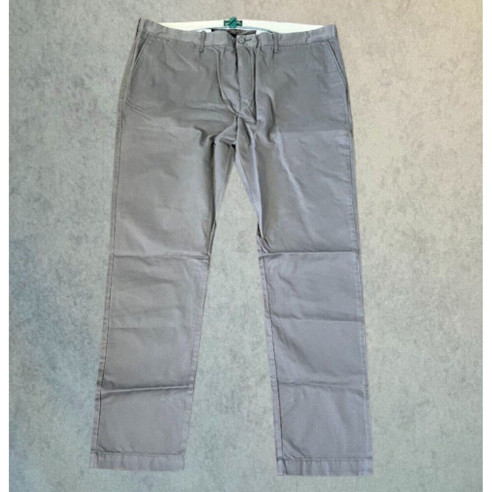 J.Crew 484 Slim Fit Chinos Mens 44x34 Gray Flat Front Pants Office Casual NEW!